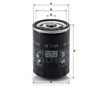 Filtro de aceite Filtro enroscable W 713/9 MANN-FILTER para LAND ROVER