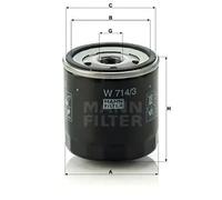 Filtro de aceite MANN-FILTER W 714/3