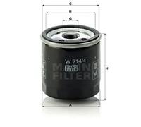 Filtro de aceite Filtro enroscable W 714/4 MANN-FILTER para FIAT LANCIA BELARUS