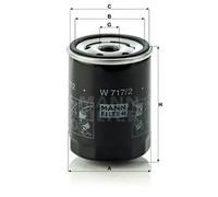 Filtro de aceite Filtro enroscable W 717/2 MANN-FILTER para ALFA ROMEO FIAT FSO