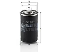 Filtro de aceite Filtro enroscable W 719/13 MANN-FILTER para MERCEDES-BENZ 190
