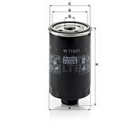 Filtro de aceite Filtro enroscable W 719/21 MANN-FILTER para VW GOLF II CORRADO