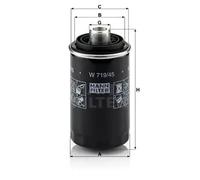 Filtro de aceite Filtro enroscable W 719/45 MANN-FILTER para VW SEAT SKODA AUDI