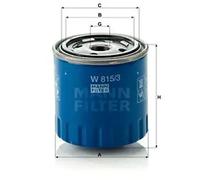 Filtro de aceite Filtro enroscable W 815/3 MANN-FILTER para RENAULT CITROËN