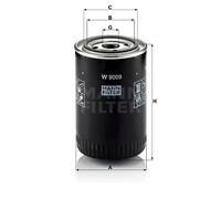 Filtro de aceite Filtro enroscable W 9009 MANN-FILTER para FIAT PEUGEOT CITROËN