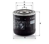 MANN-FILTER Filtro de aceite W 9100