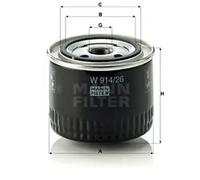 Filtro de aceite Filtro enroscable W 914/26 MANN-FILTER para HONDA LAND ROVER MG