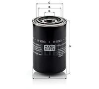 Filtro de aceite Filtro enroscable W 929/3 MANN-FILTER