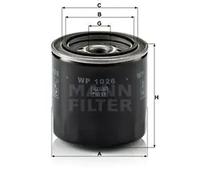Filtro de aceite Filtro enroscable WP 1026 MANN-FILTER para TOYOTA COROLLA