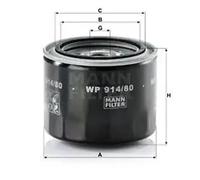 Filtro de aceite Filtro enroscable WP 914/80 MANN-FILTER para TOYOTA STARLET