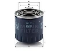 Filtro de aceite Filtro enroscable WP 914 MANN-FILTER para RENAULT LAGUNA I