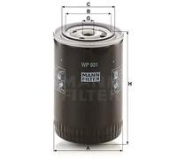 Filtro de aceite Filtro enroscable WP 931 MANN-FILTER para FIAT FSO