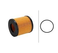 HELLA Filtro de aceite motor Cartucho filtrante con juntas 8ZO 366 101-001