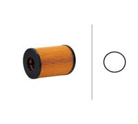 HELLA Filtro de aceite motor Cartucho filtrante con juntas 8ZO 366 101-411