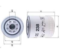 Filtro de aceite KNECHT OC 238 para JAGUAR XJ 4 1989-1993