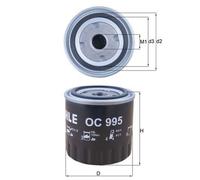 Filtro de aceite KNECHT OC 995 para RENAULT LAGUNA III (BT0/1) 3 2008-2015