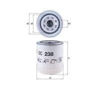 Filtro De Aceite Mahle OC 238 para Gmc Jaguar Rolls Royce Rolls Royce Claas