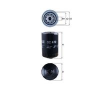 Filtro De Aceite Mahle OC 470 para Audi Seat Skoda VW Cupra