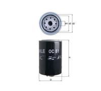 Filtro De Aceite Mahle OC 51 para Audi Ford Gmc Renault Seat Skoda Volvo VW Hako