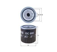 Filtro De Aceite Mahle OC 995 para Nissan Renault Suzuki Infiniti