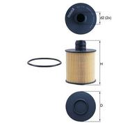 Filtro de aceite MAHLE OX779D