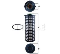 Filtro de aceite Cartucho filtrante OX 1152D MAHLE