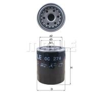 Filtro De Aceite Original MAHLE OC 274