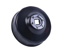 Filtro de Aceite para Coche Filtro de aceite motor Llave de acero negro de 76 mm, 14 estrías, tipo tapón de filtro de aceite para coche, con vaso de 3/8".