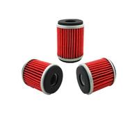 Filtro de Aceite Rojo Apto for Yamaha WR YFZ YZ XT(3 PCS)