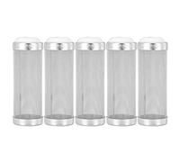 Filtro de acuario de acero inoxidable, cesta de malla de entrada, 5 unidades, 16 mm, protección para gambas y peces pequeños, resistente y duradero, malla fina, adecuada para filtros exteriores (16 mm