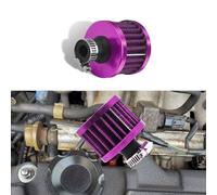 Filtro de admisión de aire de cono universal de 12 mm, filtro de aire frío de alto flujo para motores pequeños, coche y motocicleta, mini accesorio de admisión de aluminio (morado)