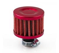 Filtro de admisión de aire frío para motocicleta y coche con cubierta de ventilación de cárter de alto flujo para mejorar la entrada de aire del motor y reducir la resistencia (rojo)
