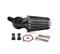 Filtro de admisión de limpiador de aire tipo pincho cromado for Fat Boy Bob Breakout Road King Street Bob Heritage Softail Dyna(BlackWhite-Black B)