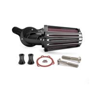 Filtro de admisión de limpiador de aire tipo pincho cromado for Fat Boy Bob Breakout Road King Street Bob Heritage Softail Dyna(BlackWhite-Red B)
