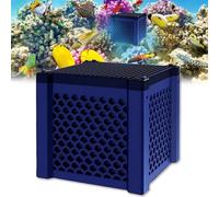 Filtro de agua 2.0, filtros de tanque de stock, cubo purificador de agua, filtración súper fuerte y control de olores, cubo de carbón de panal de abeja, cubos purificadores de agua para acuario (azul)