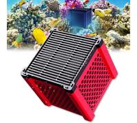 Filtro de agua 2.0, filtros de tanque de stock, cubo purificador de agua, filtración súper fuerte y control de olores, cubo de carbón de panal de abeja, cubos purificadores de agua para acuario (rojo)