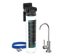 Filtro de agua bajo el fregadero Frizzlife SW20F con grifo de níquel cepillado, certificado NSF/ANSI 53&42, reduce en un 99,99% el plomo, el cloro y el mal sabor, capacidad para 3 años, 0,5 micras