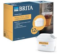 Filtro de agua BRITA MAXTRA PRO Limescale Expert pack semestral de 12 filtros - NUEVA GENERACIÓN FILTROS - Ideal para bebidas calientes y protección contra la cal para cafetera y