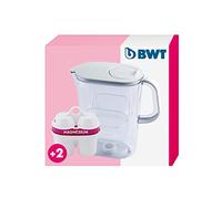 Filtro de agua BWT AQUAlizer + 2 cartuchos de filtro de magnesio | Filtro de agua potable | Para alimentos y bebidas | Filtra cal, cloro, plomo y cobre