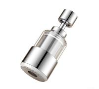 Filtro de agua cromado para grifo con acero inoxidable 316 para núcleo, 2 modos de flujo, rotación de 360 grados, carcasa ABS, sin cambio de filtro