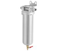 Filtro de agua de acero inoxidable, carcasa de filtro de agua, cartucho grande, sistema de filtro de agua potable, grifo de acero inoxidable de una sola cabeza