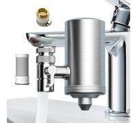 Filtro de agua de Faucet - Limpiador de grifo de fregadero, carcasa de filtro de acero | Unidad de purificación de agua avanzada, configuración de cartucho de larga duración, para el hogar cocina