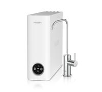 Filtro de agua de ósmosis inversa debajo del fregadero, purificador de agua compacto sin tanque Philips de 5 etapas, sistema de ósmosis inversa certificado NSF/ANSI 372, 2:1 puro para drenar
