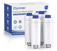 Filtro de agua de repuesto para DeLonghi DLSC002 - Compatible con Magnifica S/Evo/Start, Eletta Explorer, Dinamica, Prima Donna, Rivelia, ECAM, ETAM Autentica & ESAM - Pack de 4
