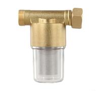 Filtro de agua de sedimentos de latón con malla de acero inoxidable, purificador en línea de alto flujo de 15 GPM para RV, manguera de jardín, lavadora y calentador, /2 para conexión NPT (latón)