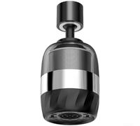 Filtro de agua del grifo, adaptador de grifo de cocina con 3 modos de pulverización, extensor de filtro de agua de rotación de 720 grados, aireador antisalpicaduras para lavado de fregadero, negro