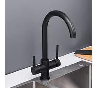 Filtro de agua giratorio de 360° para grifo de cocina cromado con mezclador de grifo, sistema de purificación de agua para agua potable limpia, fácil instalación y uso