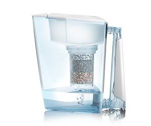 Filtro de agua MAUNAWAI® Premium Bio, incluye 1 jarra de agua + 1 cartucho filtrante y almohadilla de filtro (para 3 meses) - Blanco, filtro de agua potable + jarra con filtro