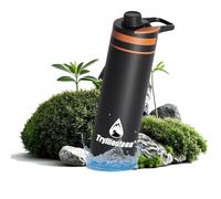 Filtro de agua para beber al aire libre, filtro de agua para acampar, botella con filtro de agua de 780 ml，elimina el 99,99% de todas las bacterias [amarillo]