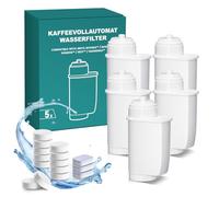 Filtro de agua para cafeteras Siemens, incluye 3 pastillas descalcificadoras, 12 pastillas de limpieza, compatible con EQ6 Plus S700, EQ9 S900/S500, EQ700, EQ500, Brita Intenza, TCZ70003/TZ70033A
